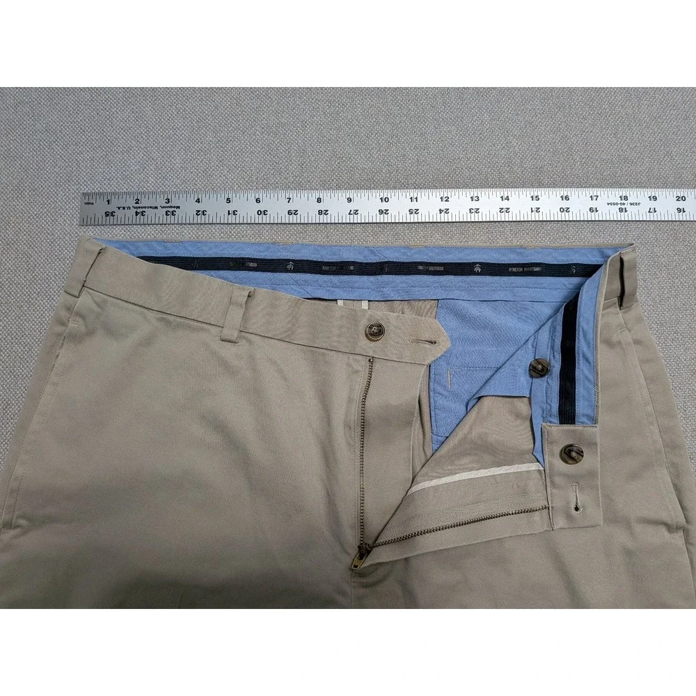Brooks Brothers Men's 36x30 Khaki Chinos Advantage Clark Stretch Lightweight